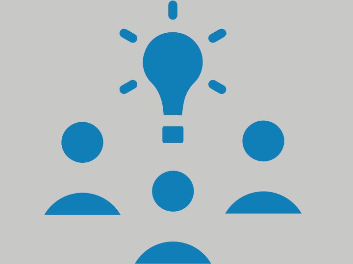 graphic of three people coming up with an idea